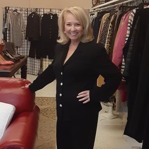 Fancy St. John Black Knit Top